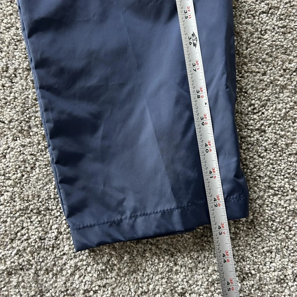 Woolrich Track Pants Mens Medium Blue Nylon Woven Elastic Waist Zip Hem Pockets